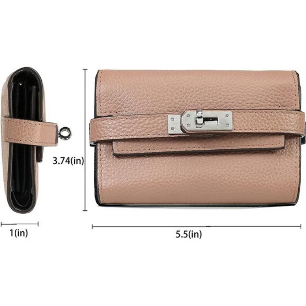 Women's Long Leather Wallet Button Wallet for Women Fashion Personality Clutch - Picture 5 of 5